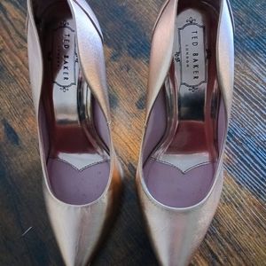 Ted Baker Rose Gold Heeled Shoes.